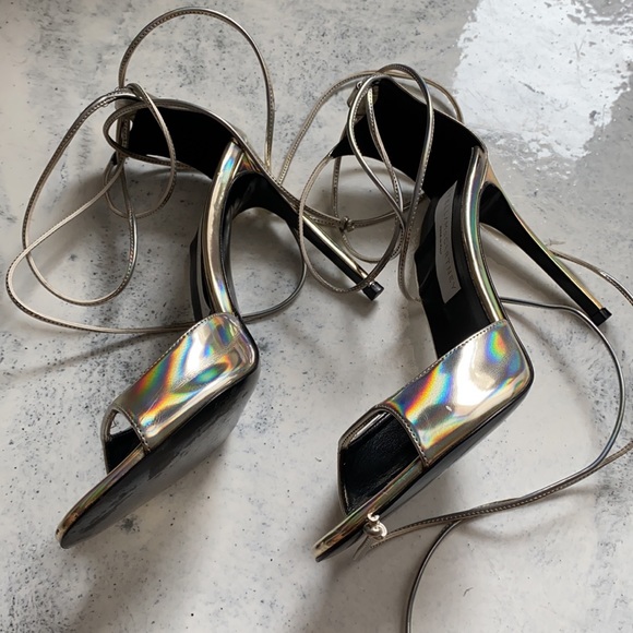 Stella McCartney Iridescent Faux Leather Sandals - Picture 2 of 8
